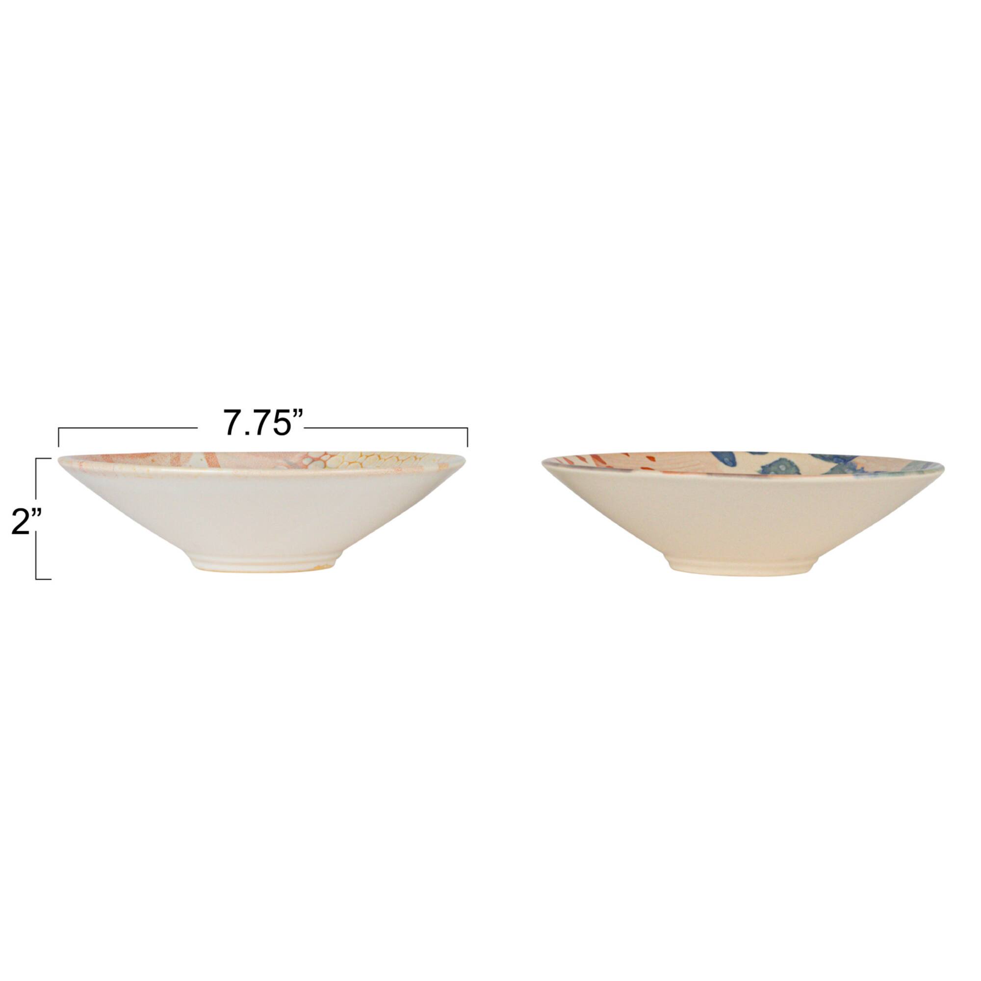 Hello Honey® 7.75" Abstract Elegance Stoneware Bowl Set